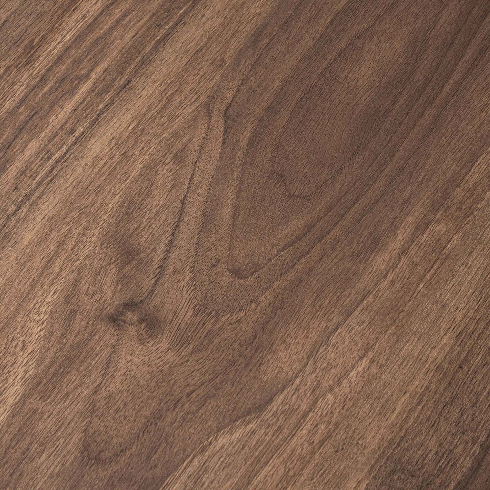 Mesa de centro ovalada en melamina efecto madera