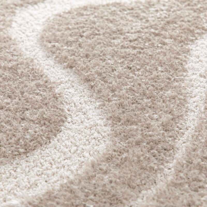 Alfombra shaggy rectangular de poliéster reciclado con motivos geométricos de pelo largo (5/7)