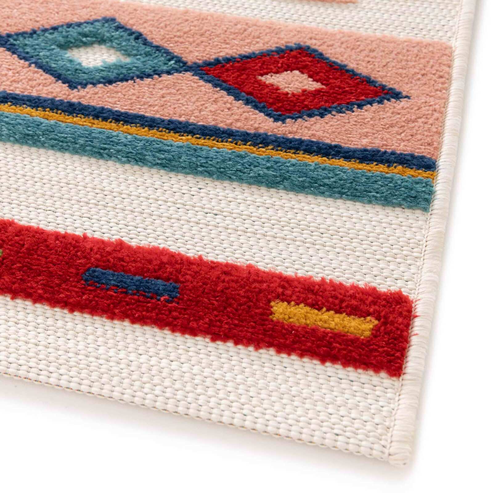 Alfombra estampada rectangular de polipropileno de pelo corto