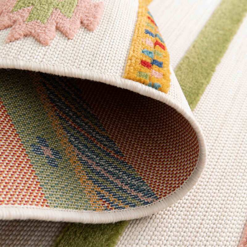 Alfombra estampada rectangular de polipropileno de pelo corto