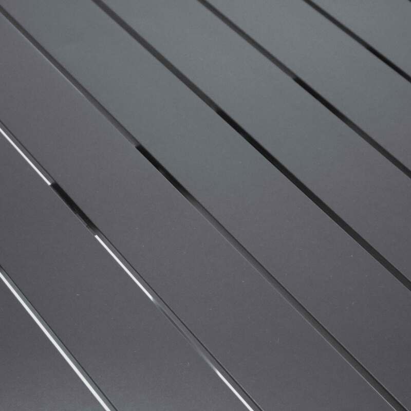 Tablero cuadrado aluminio negro 60x60 cm para pata Klipo