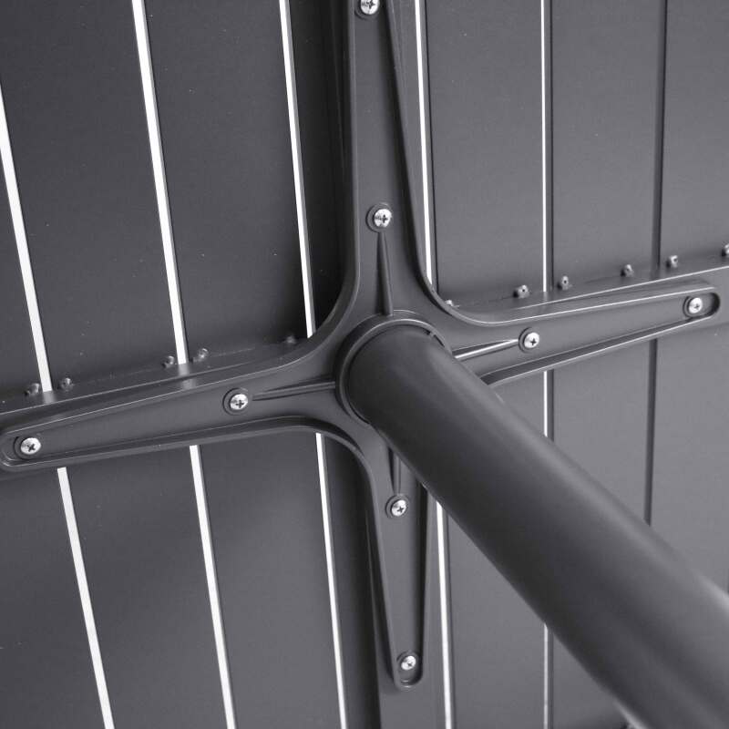 Tablero cuadrado aluminio negro 60x60 cm para pata Klipo