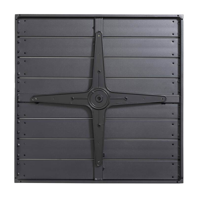 Tablero cuadrado aluminio negro 60x60 cm para pata Klipo