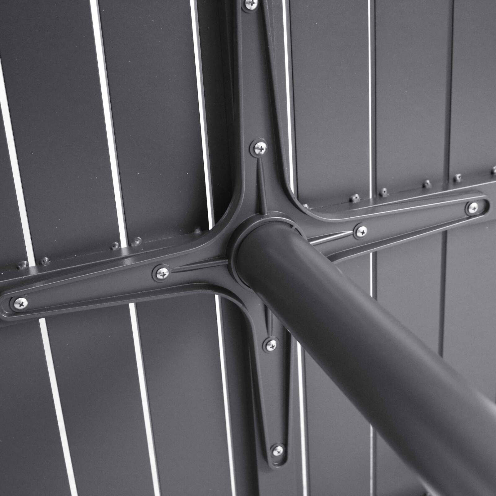 Tablero cuadrado aluminio negro 70x70 cm