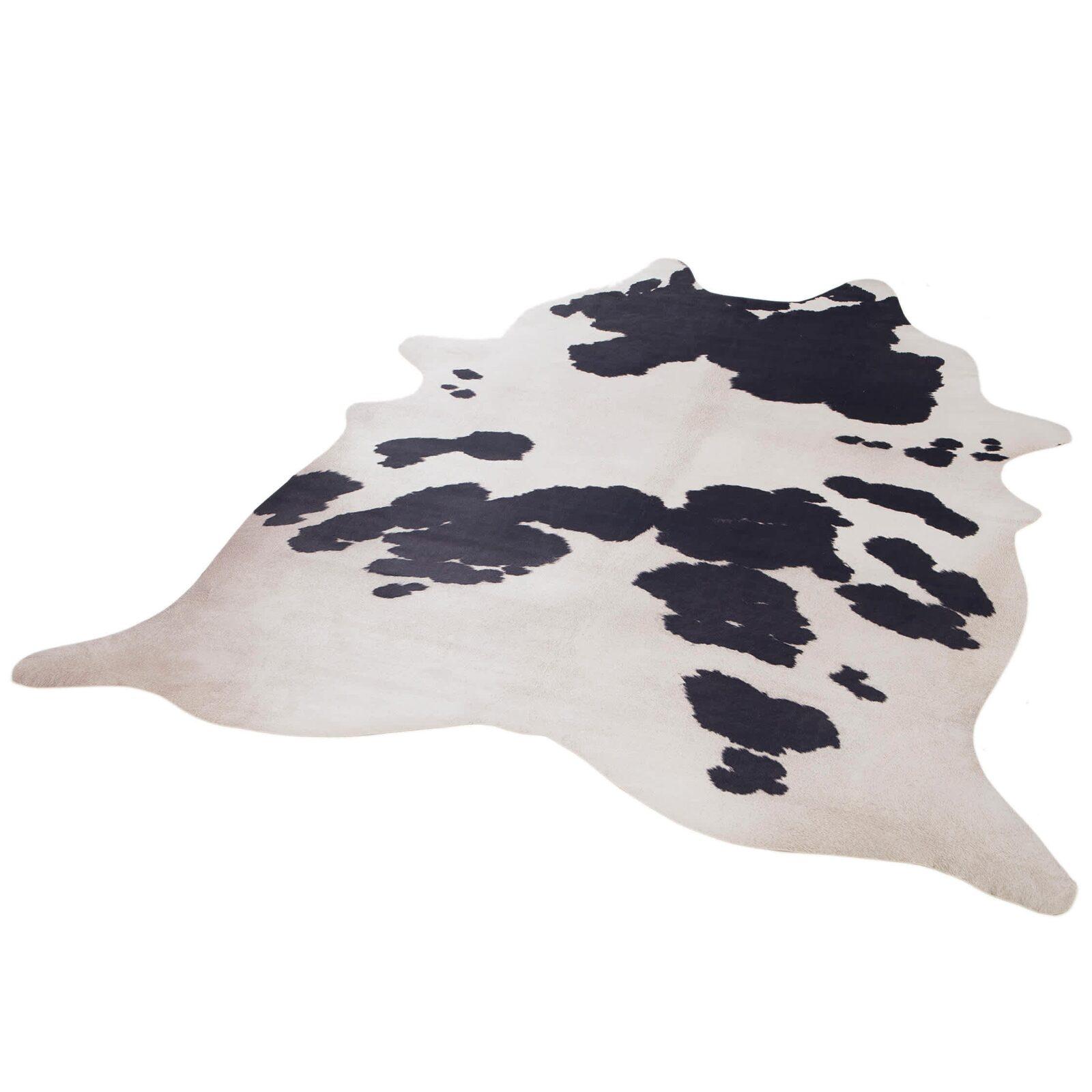 Alfombra imitación piel de vacuno 155 x 190 cm