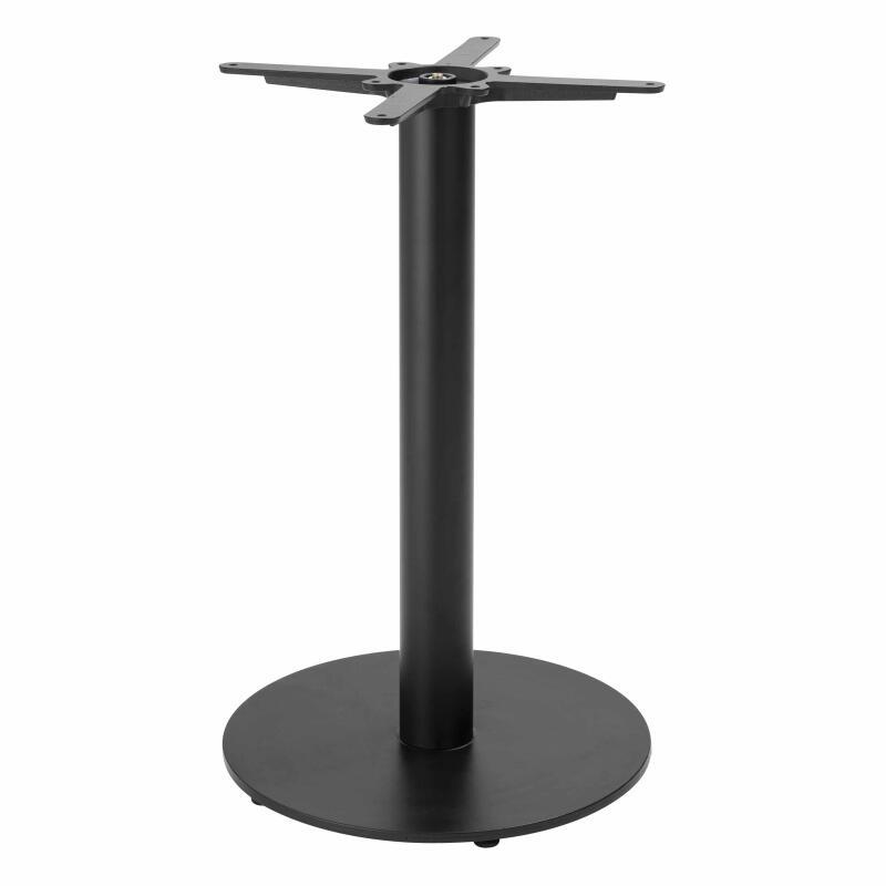 Pata de mesa de acero y hierro fundido negro ⌀45x72cm