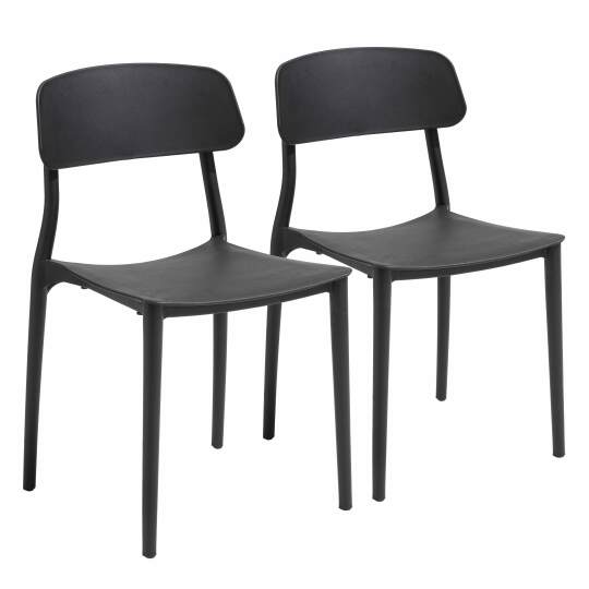 Juego de 2 sillas de plástico para terraza