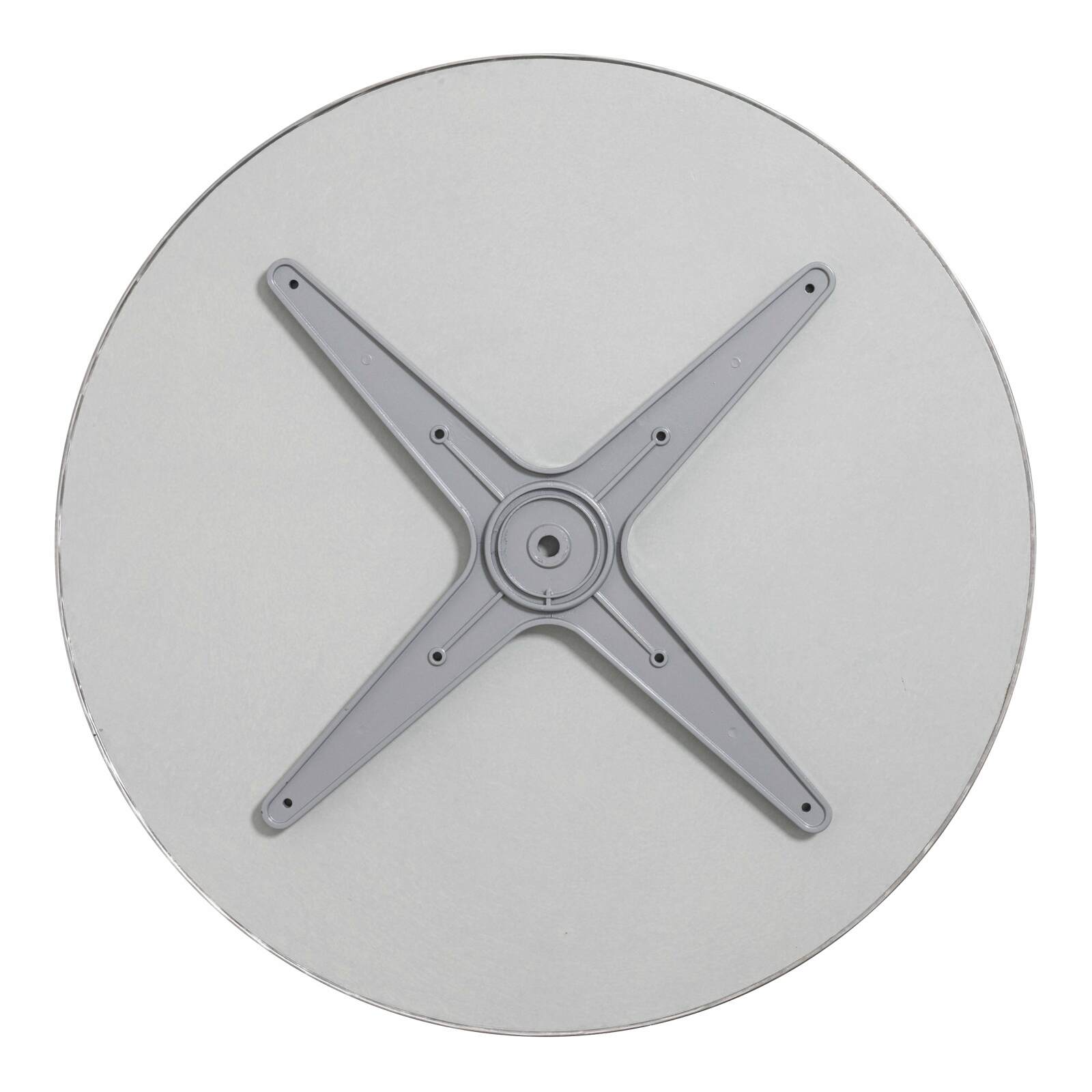 Tablero redondo de aglomerado y acero inoxidable Ø70 cm