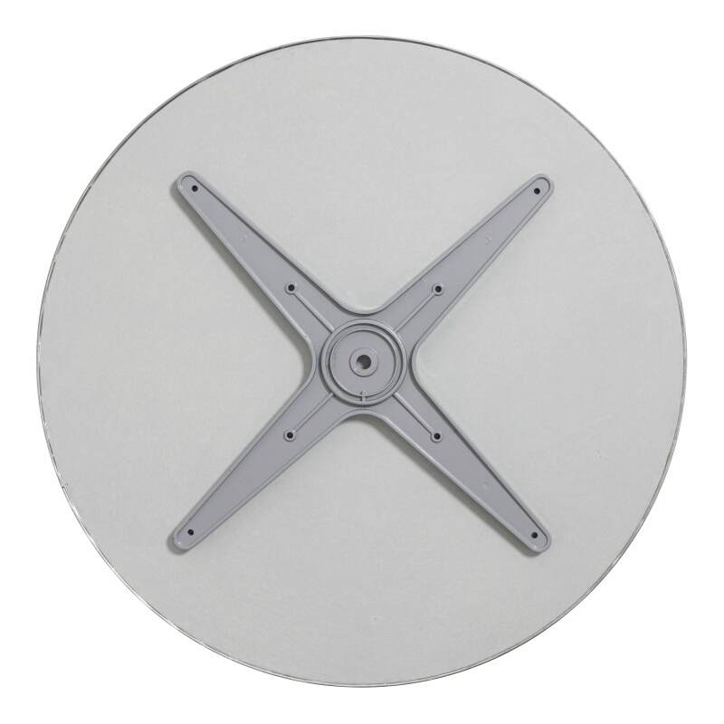 Tablero redondo de aglomerado y acero inoxidable Ø70 cm