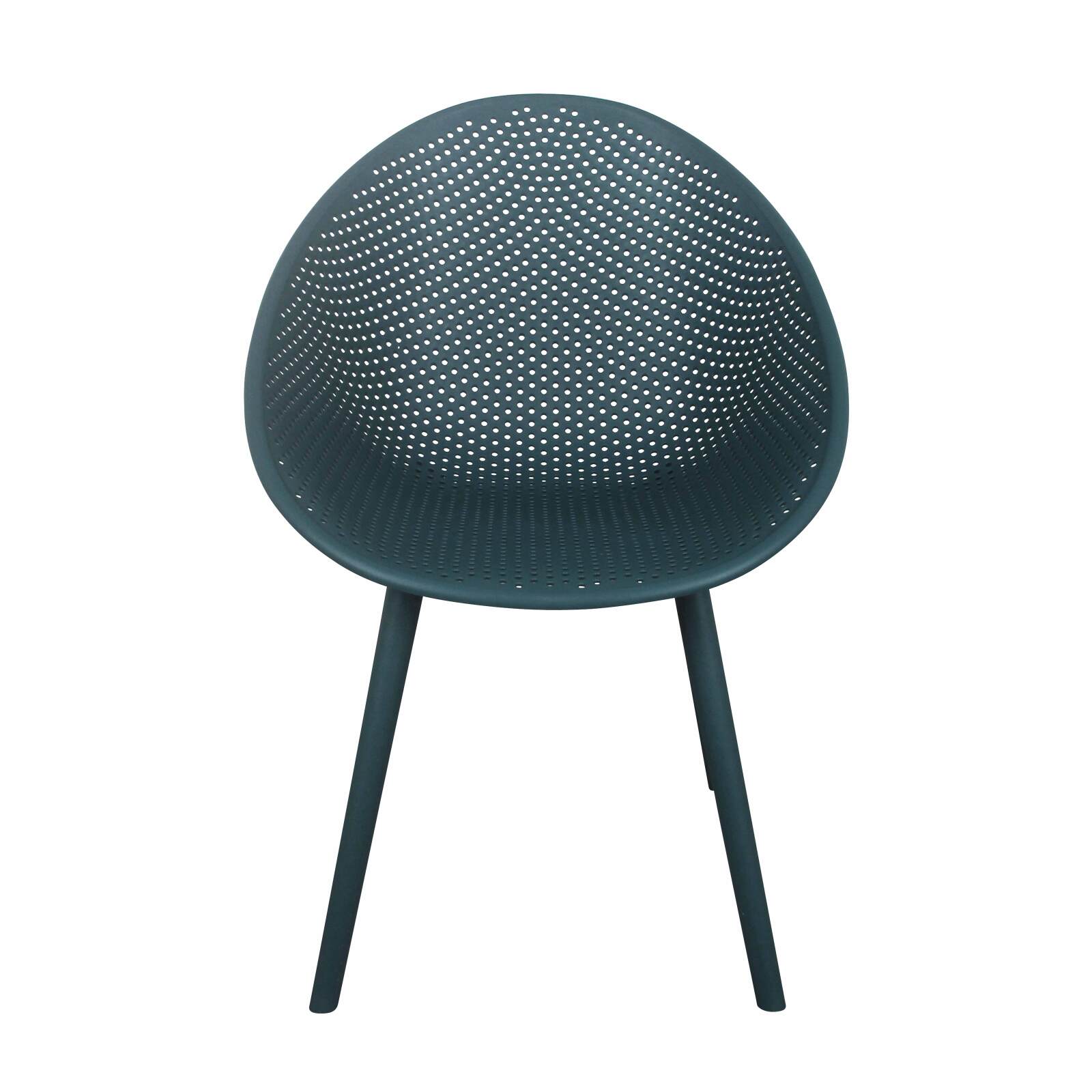 Lote de 4 sillas de terraza de plástico