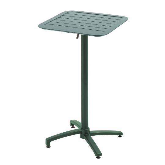Mesa alta de exterior de aluminio 60x60x108 cm | Oviala