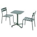 Mesa reclinable de aluminio de 60x60 cm y 2 sillas