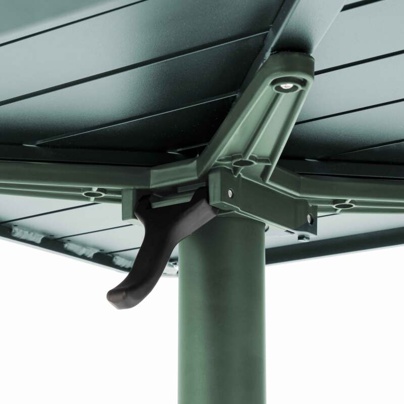 Mesa de terraza de aluminio reclinable 70x70 cm y 2 sillas con reposabrazos (4/7)