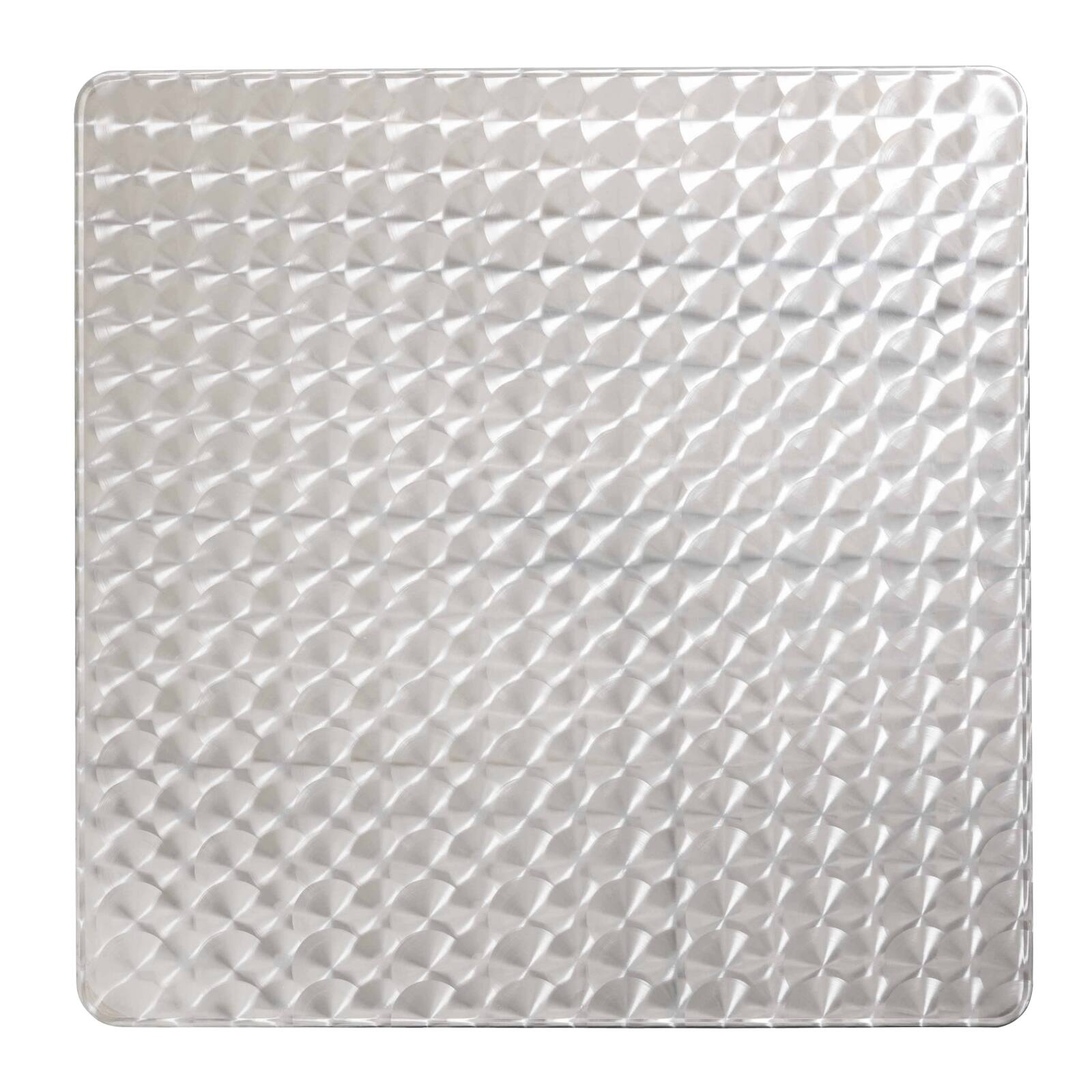 Tablero cuadrado de aglomerado y acero inoxidable 70 x 70 cm