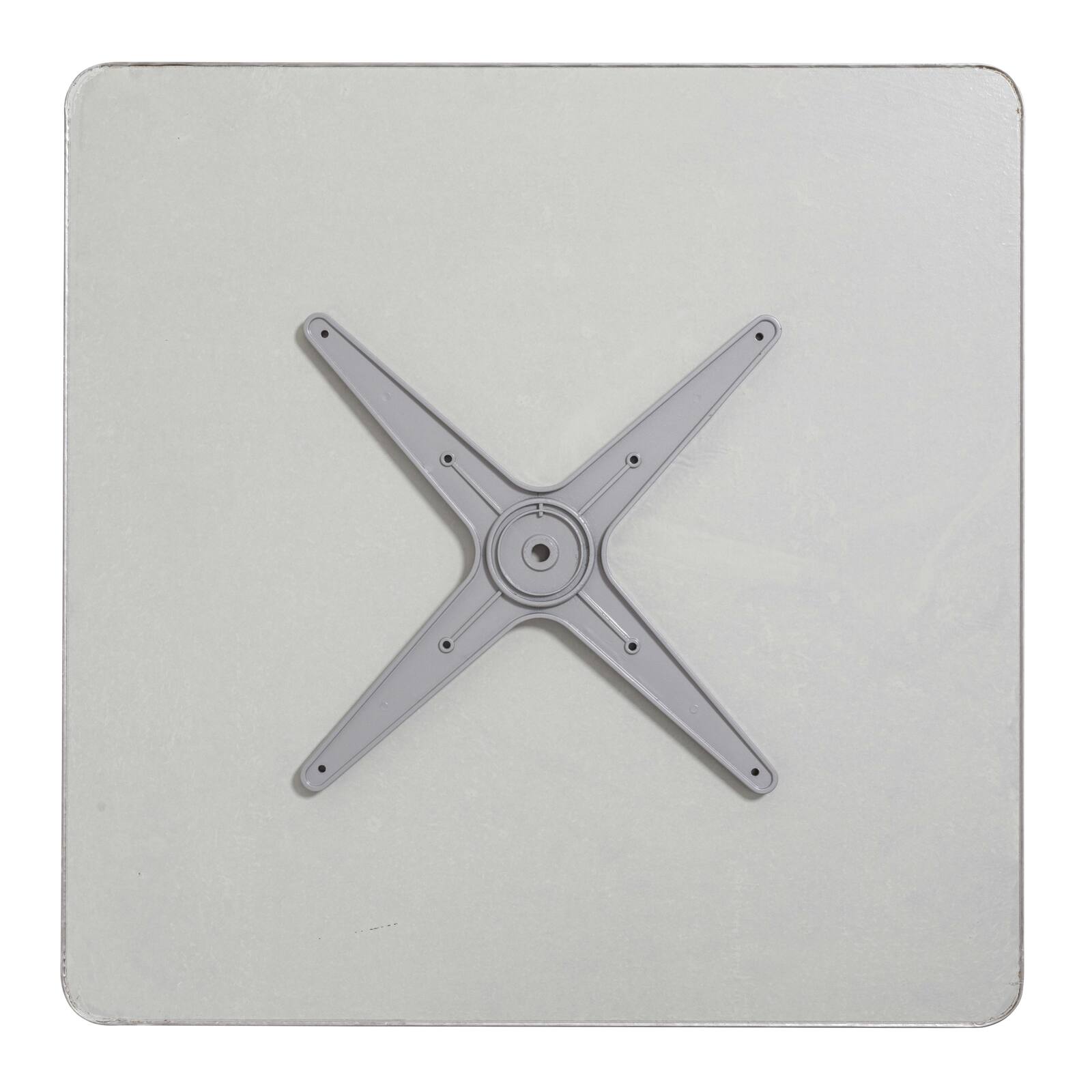 Tablero cuadrado de aglomerado y acero inoxidable 70 x 70 cm