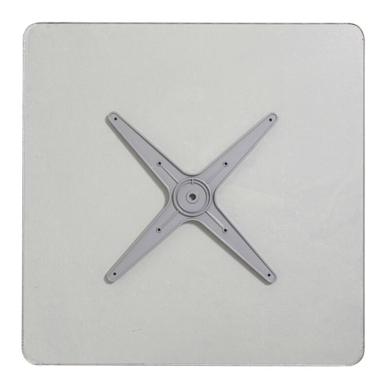 Tablero cuadrado de aglomerado y acero inoxidable 70 x 70 cm