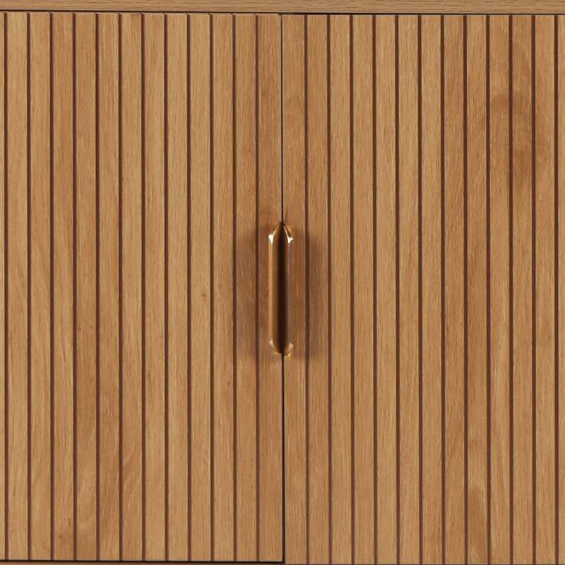 Aparador con 2 puertas y 3 cajones en melamina y acero 160 cm (5/6)