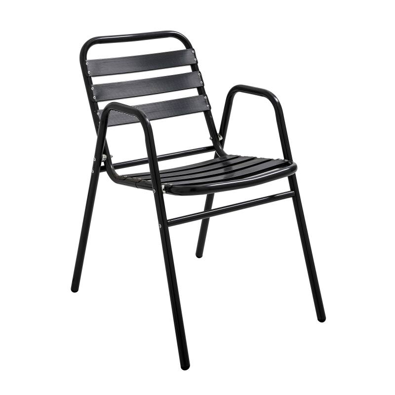 Silla de jardín de aluminio con reposabrazos