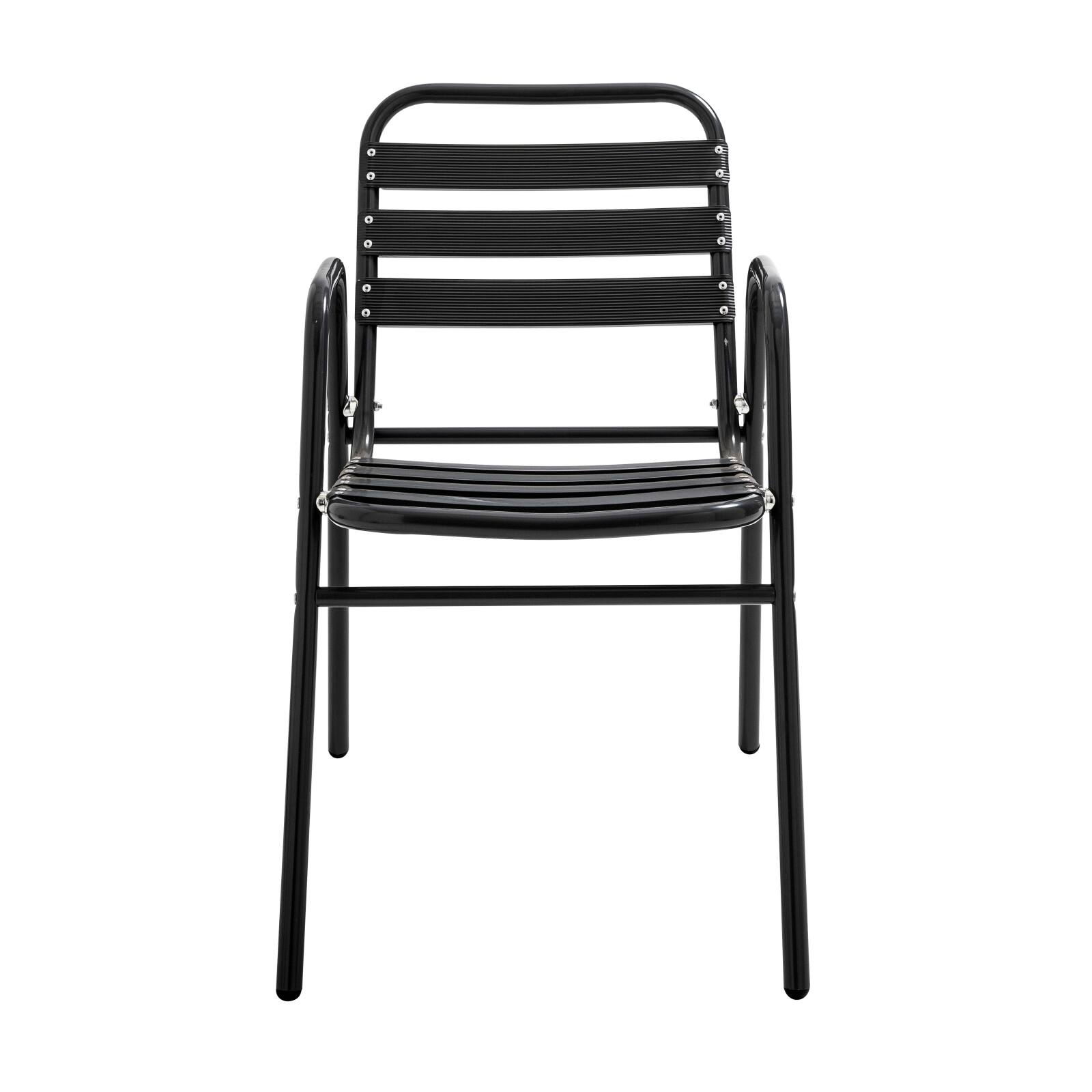 Silla de jardín de aluminio con reposabrazos