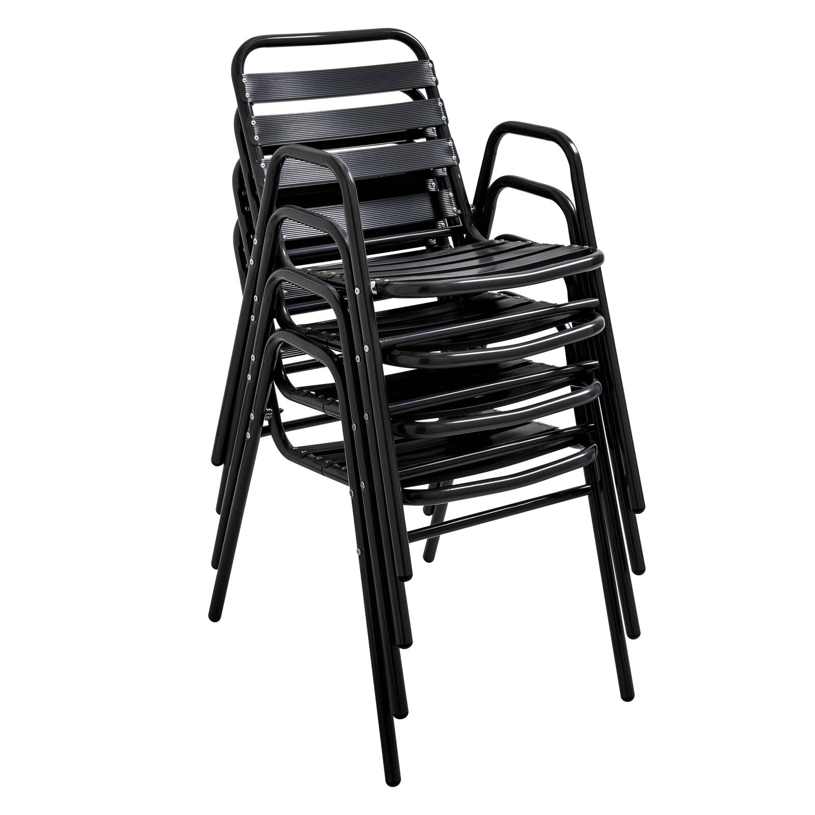 Silla de jardín de aluminio con reposabrazos