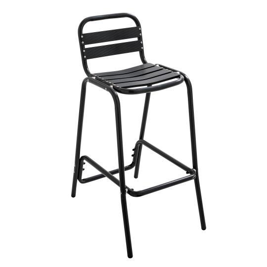 Silla alta de jardín de aluminio anodizado