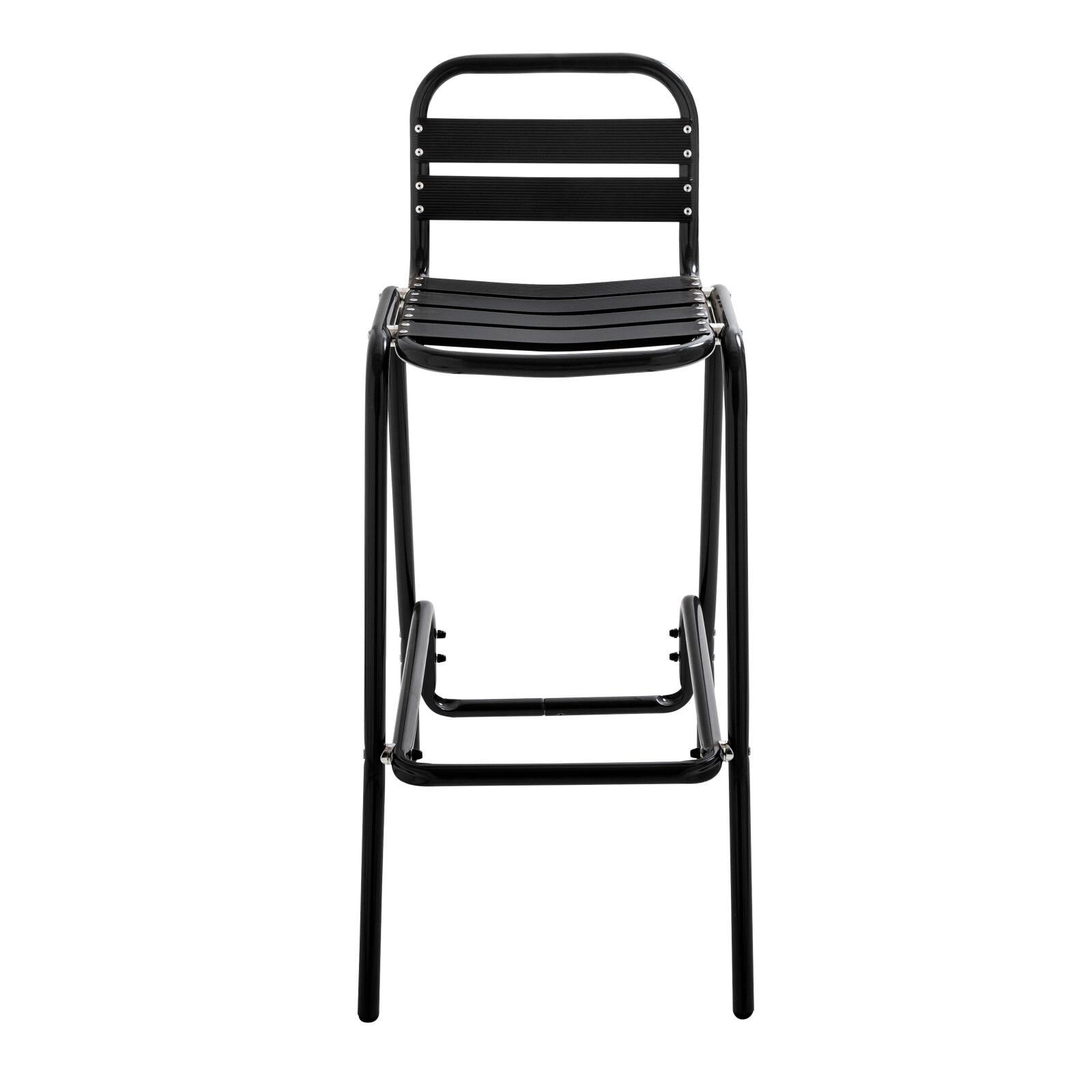 Silla alta de jardín de aluminio anodizado