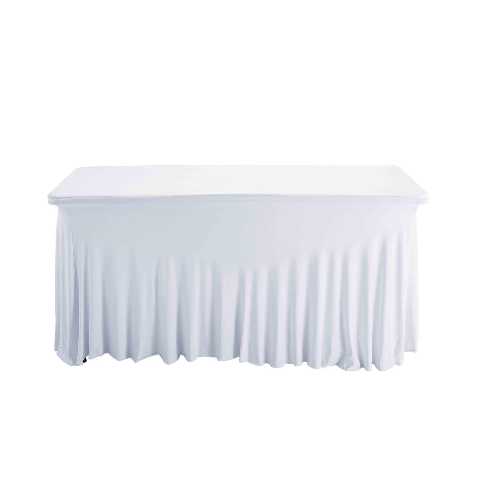 Funda mantel elastico para mesa 162cm blanco