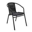 Silla de jardín de aluminio y resina con reposabrazos