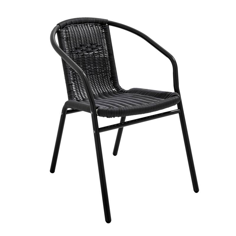Silla de jardín de aluminio y resina con reposabrazos