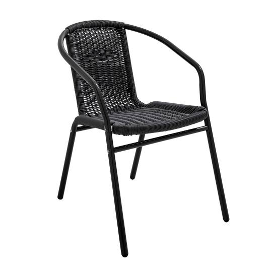 Silla de jardín de aluminio y resina con reposabrazos