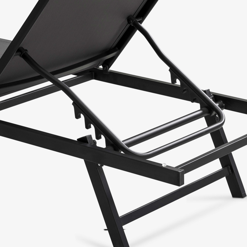 Lote de 2 tumbonas reclinables con 5 posiciones (4/7)