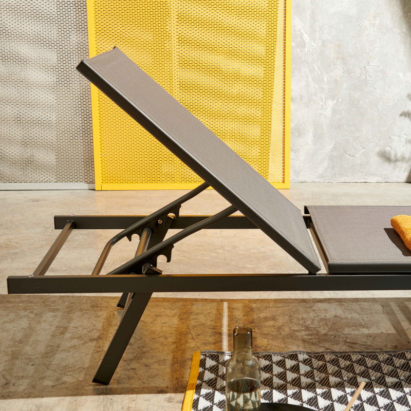 Lote de 2 tumbonas reclinables con 5 posiciones (6/7)