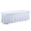 Funda mantel elastico para mesa 244cm blanco