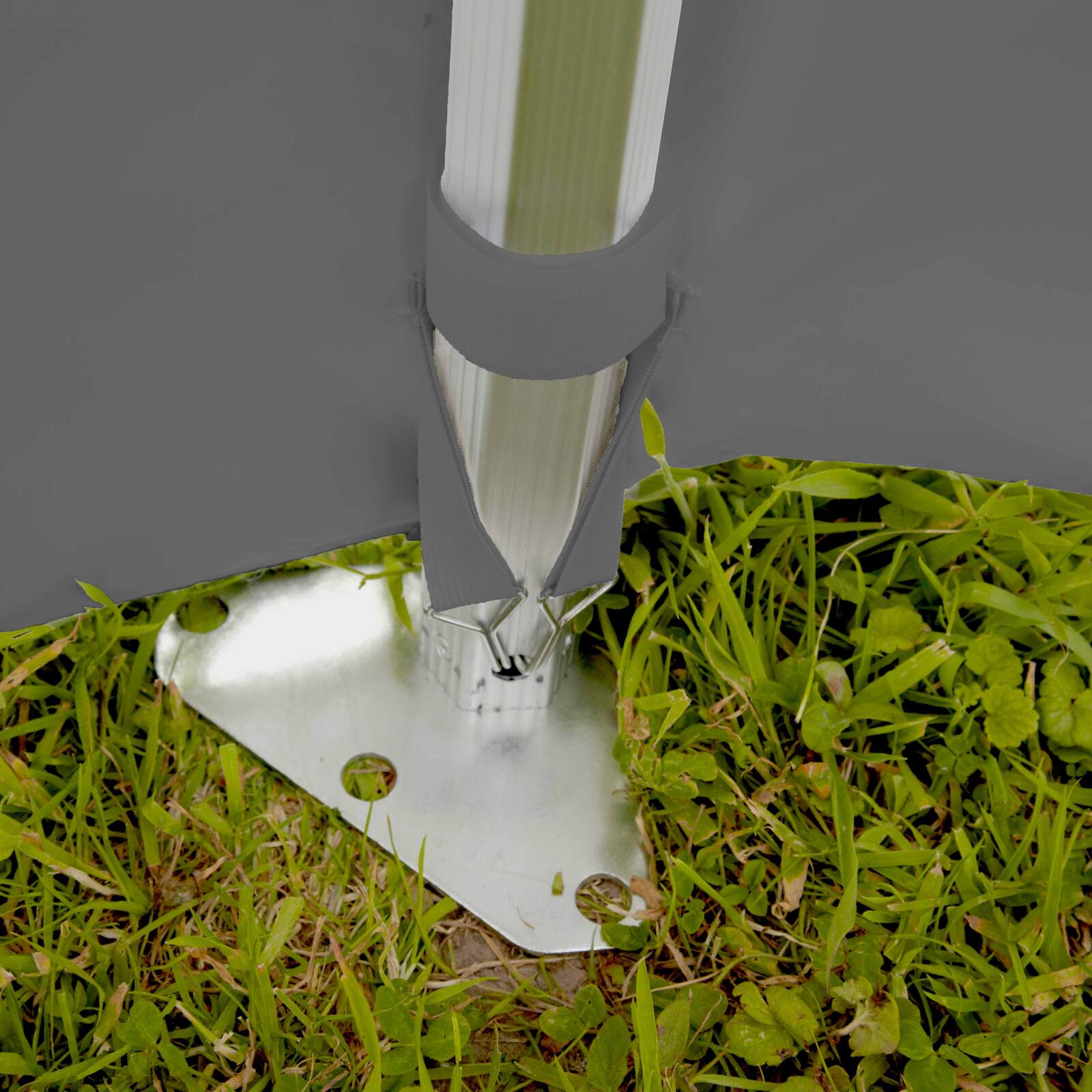 Pared ventana gris 4m - 300g/m²