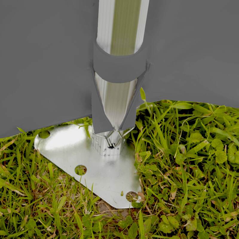 Pared ventana gris 4m - 300g/m²