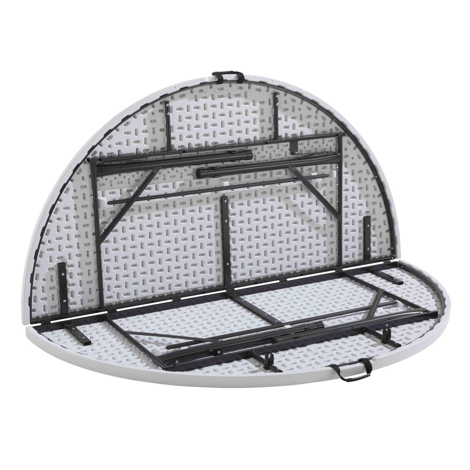 Mesa plegable redonda y sillas plegables 10 plazas 180cm HDPE Mesa plegable redonda y sillas plegables 10 plazas 180cm HDPE