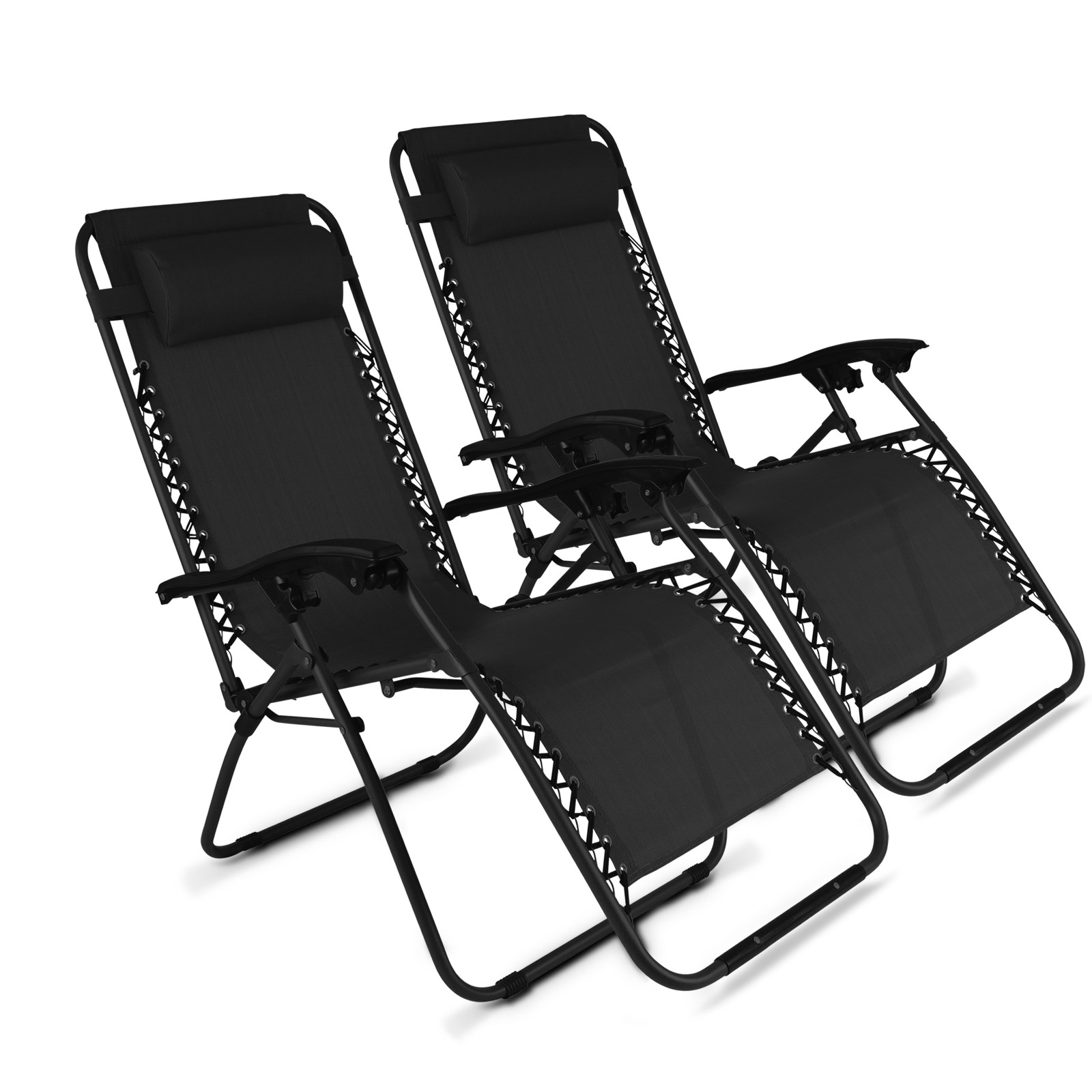 Lote de 2 sillones de relax plegable, reclinable 2 posiciones Lote de 2 sillones de relax plegable, reclinable 2 posiciones