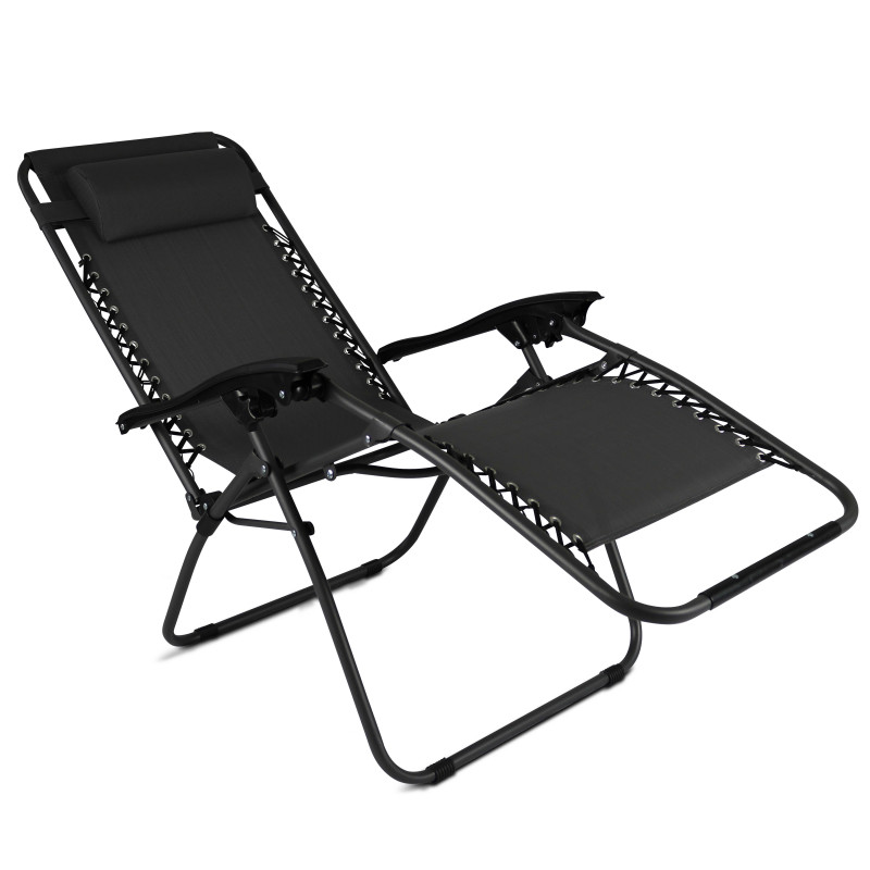 Lote de 2 sillones de relax plegable, reclinable 2 posiciones