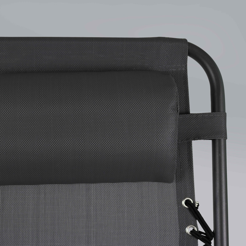 Lote de 2 sillones de relax plegable, reclinable 2 posiciones
