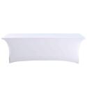 Funda de mantel elástica para mesa plegable 244cm blanco