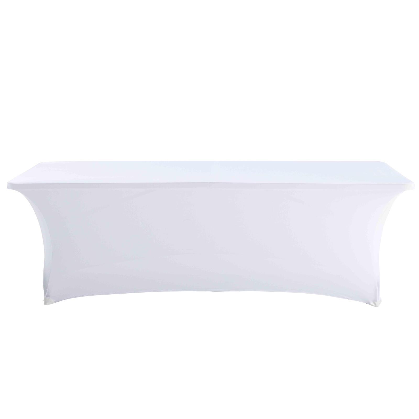 Funda de mantel elástica para mesa plegable 244cm blanco