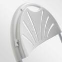Silla plegable calada blanca de HDPE - Lote de 2