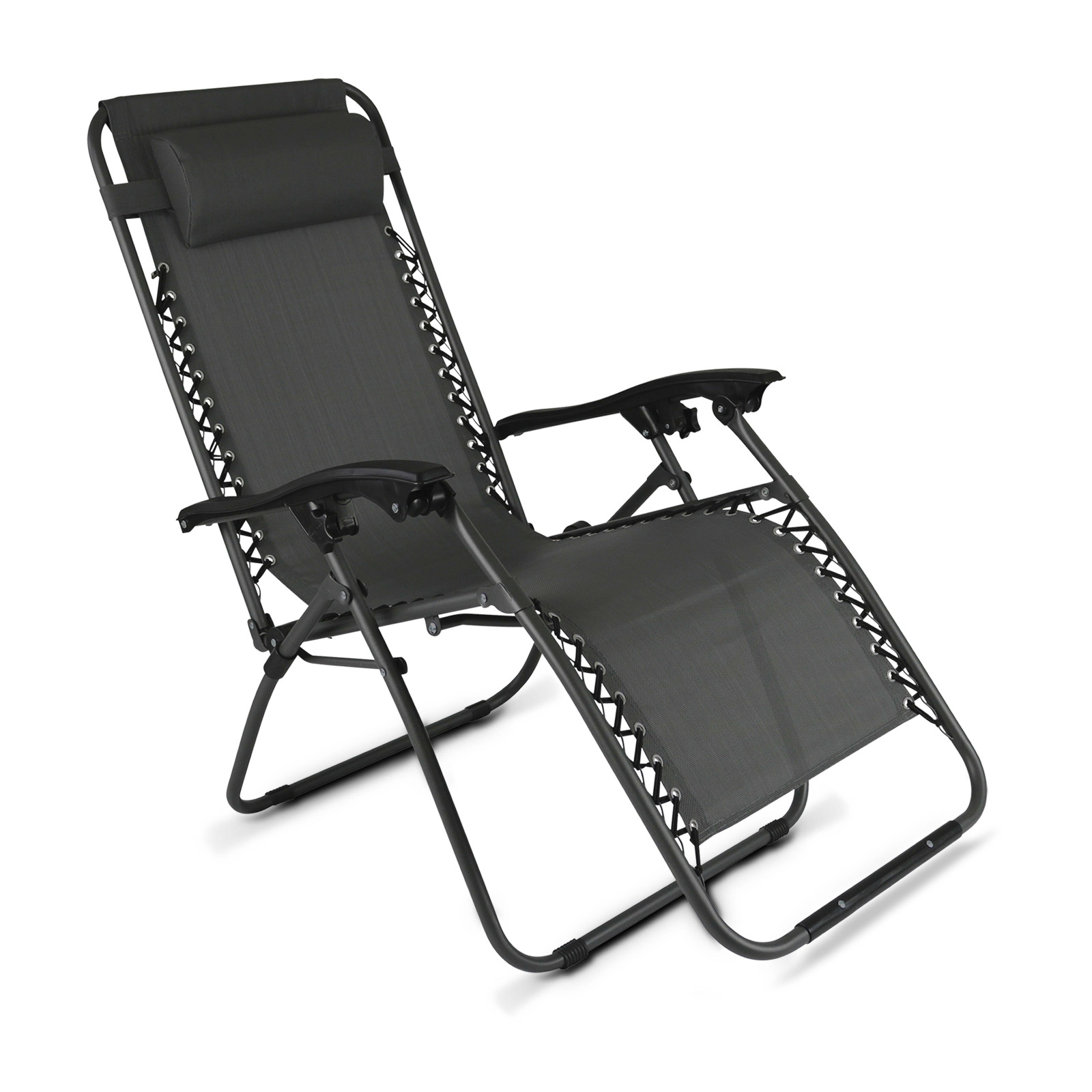Lote de 2 sillones de relax plegable, reclinable 2 posiciones