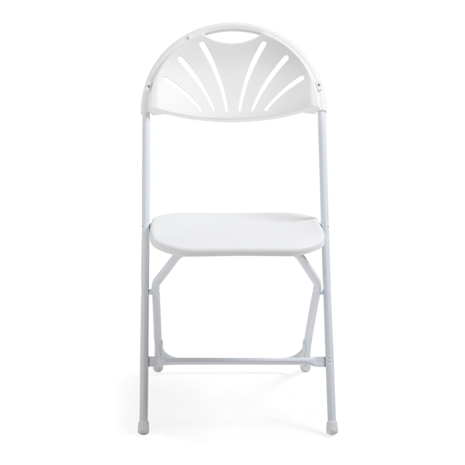 4 sillas de recepción plegables caladas blancas