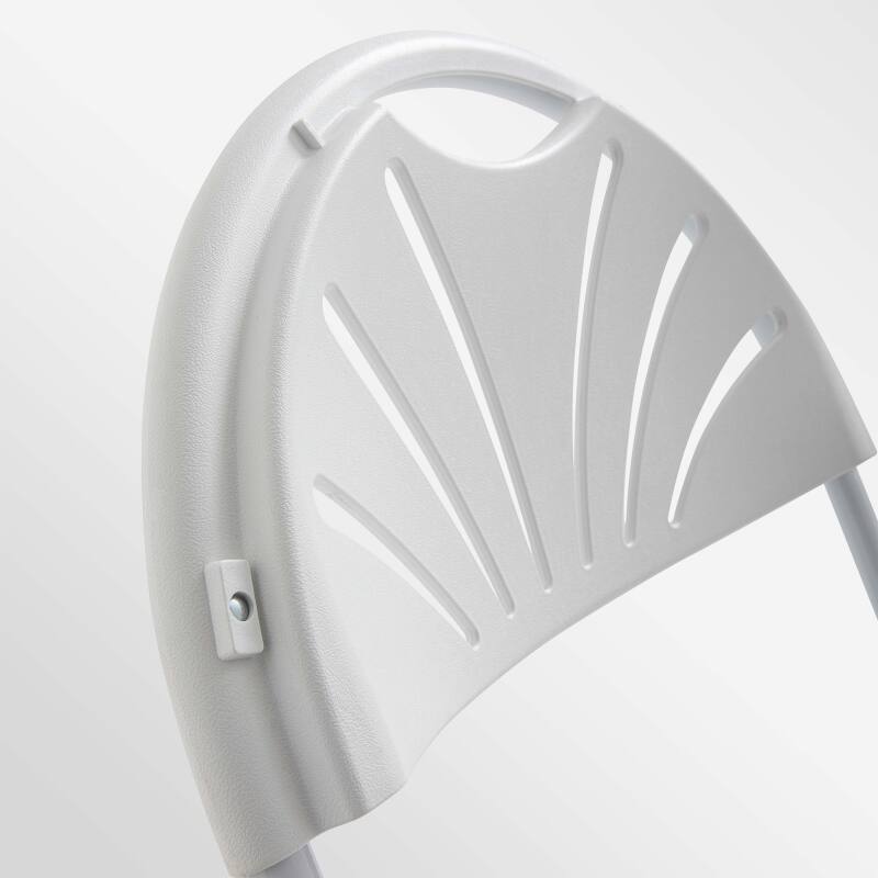 4 sillas de recepción plegables caladas blancas