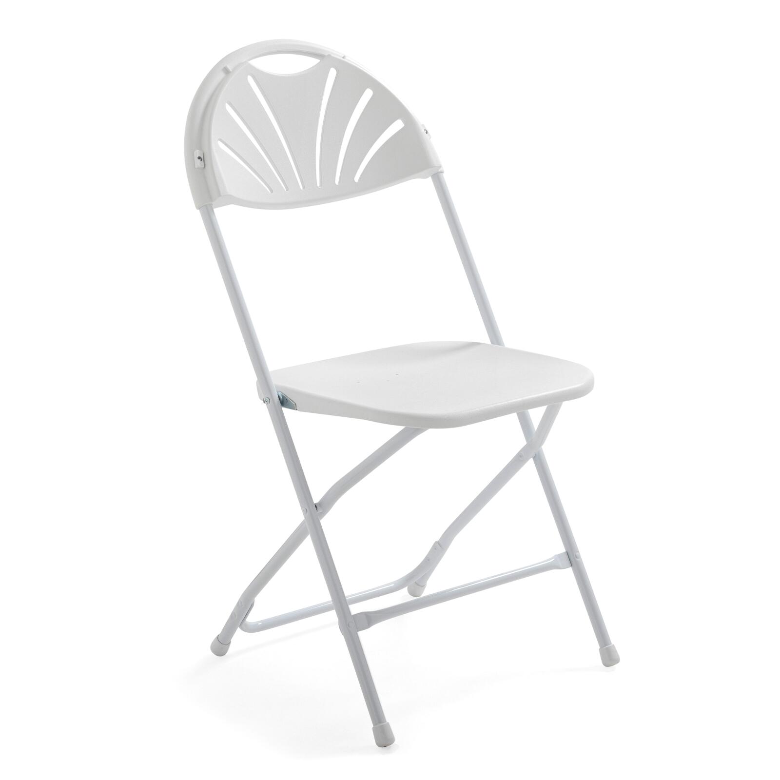 Silla plegable calada blanca de HDPE - Lote de 6