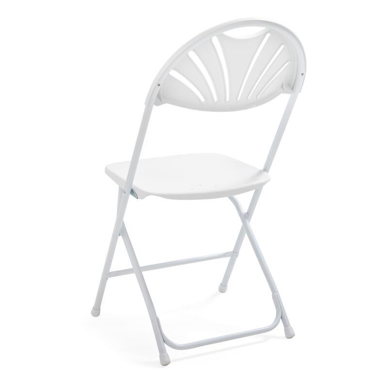Silla plegable calada blanca de HDPE - Lote de 8