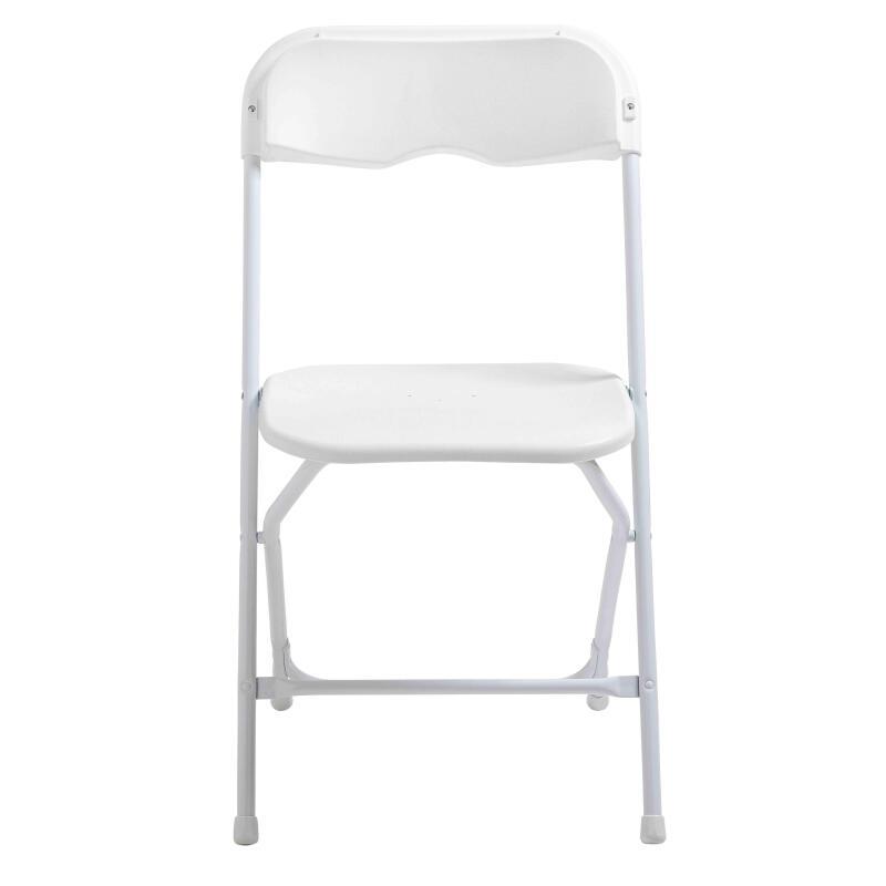 Silla plegable de recepción HDPE blanca - Lote de 2
