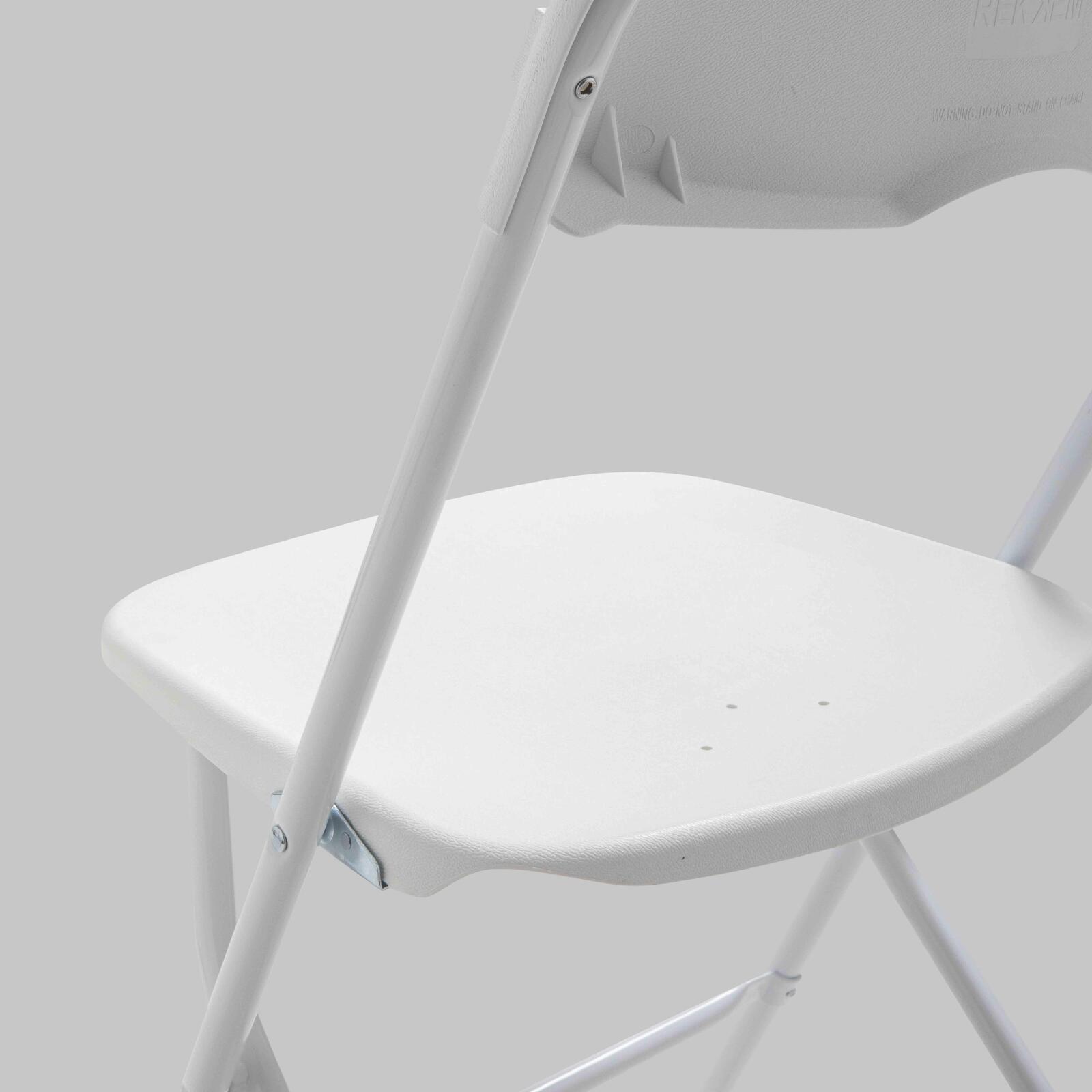 Juego de 4 sillas de recepción plegables blancas