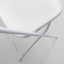 Silla plegable de recepción blanca HDPE - Lote de 10